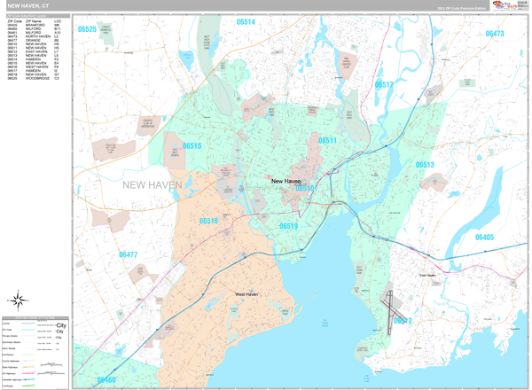 New Haven City Digital Map Premium Style